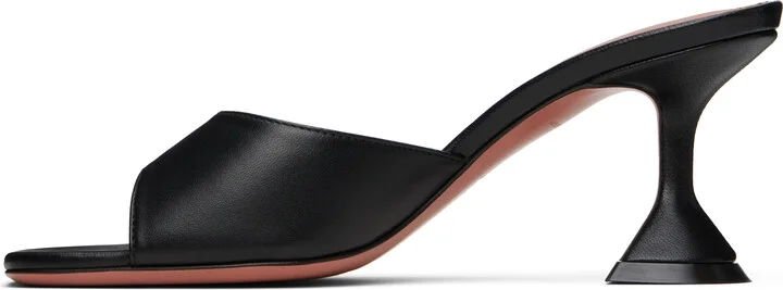 Amina Muaddi Black Lupita Slipper 70 Heeled Sandals - Image 3