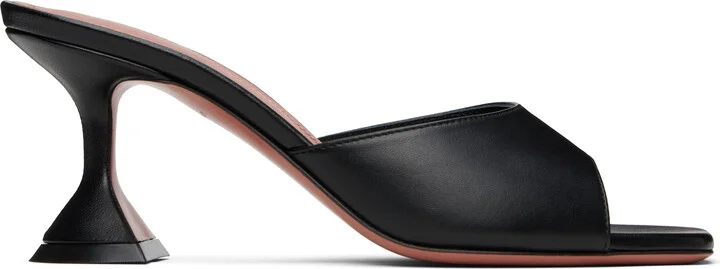 Amina Muaddi Black Lupita Slipper 70 Heeled Sandals