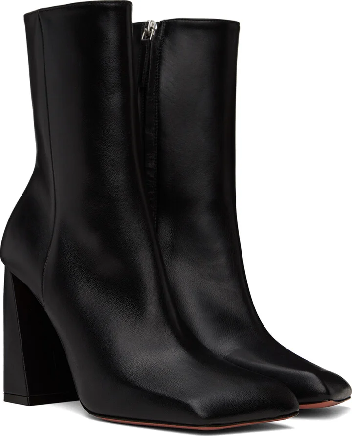Amina Muaddi Black Marine Boots - Image 4