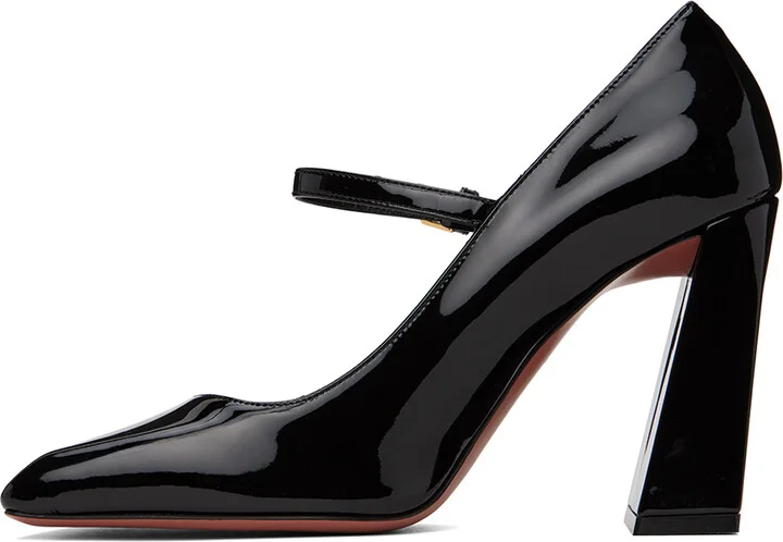 Amina Muaddi Black Mary Jane Heels - Image 3
