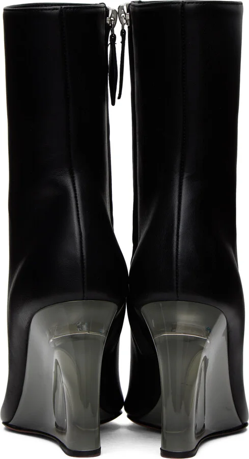 Amina Muaddi Black Pernille Boots - Image 2