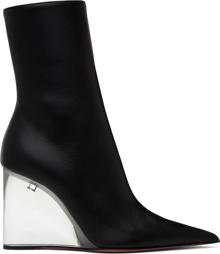Amina Muaddi Black Pernille Boots