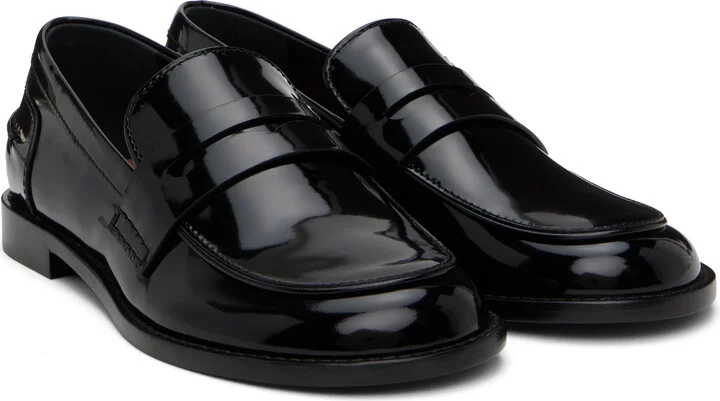 Amina Muaddi Black Tilda Loafers - Image 4