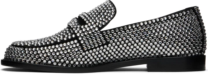 Amina Muaddi Black Tilda Loafers - Image 3