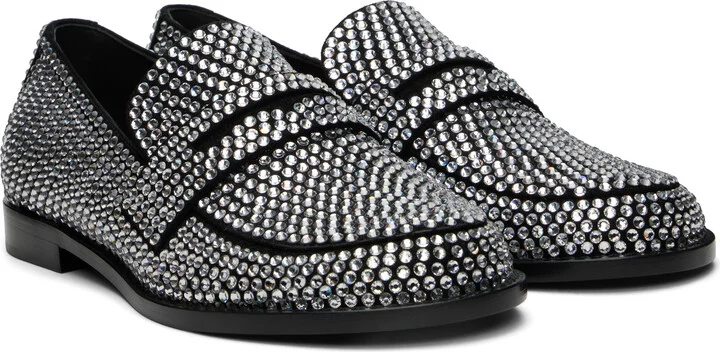 Amina Muaddi Black Tilda Loafers - Image 4
