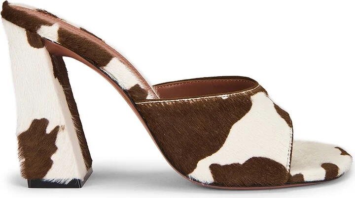 AMINA MUADDI Brigitte 95 Slipper Mule in Brown