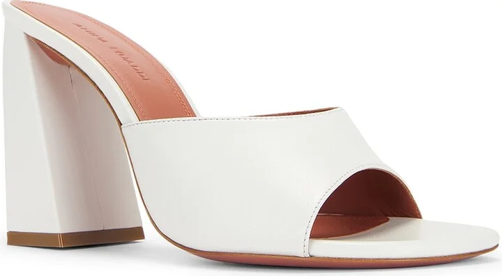 AMINA MUADDI Brigitte 95 Slipper Mule in White - Image 2