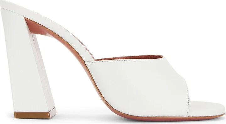 AMINA MUADDI Brigitte 95 Slipper Mule in White