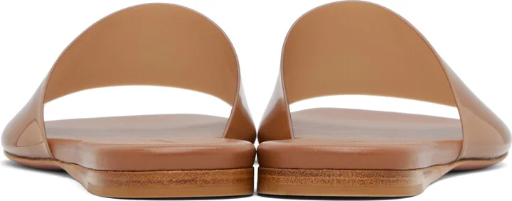Amina Muaddi Brown Bianca Sandals - Image 2