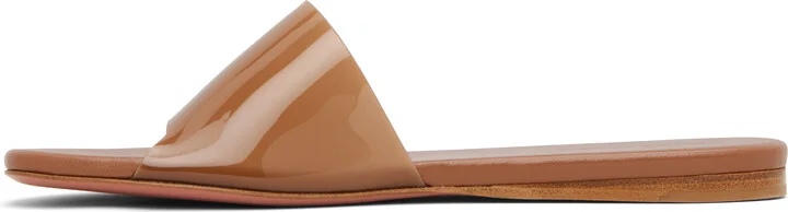 Amina Muaddi Brown Bianca Sandals - Image 3