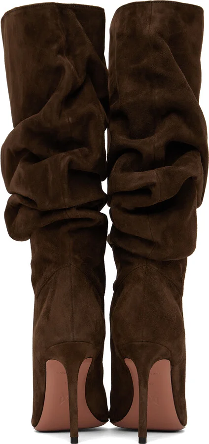 Amina Muaddi Brown Jahleel Boots - Image 2