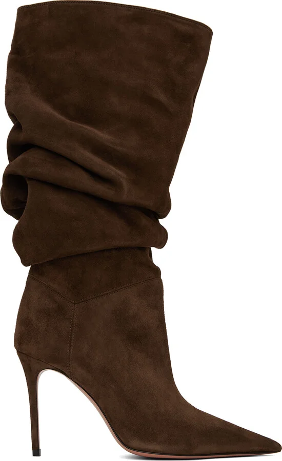 Amina Muaddi Brown Jahleel Boots