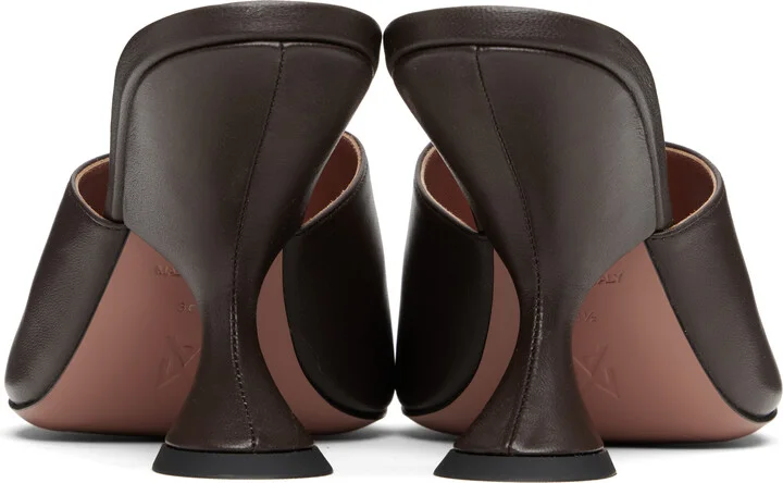 Amina Muaddi Brown Taylor 90 Heeled Sandals - Image 2