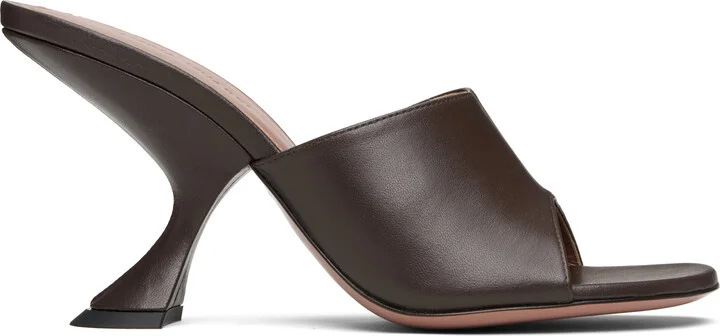 Amina Muaddi Brown Taylor 90 Heeled Sandals