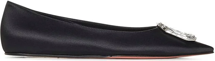 Amina Muaddi Camelia Flat Ballet Shoes