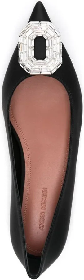 Amina Muaddi Camelia Leather Ballets - Image 3