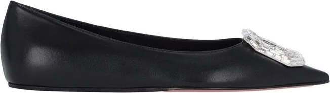 Amina Muaddi Camelia Pointed Toe Ballet Flats