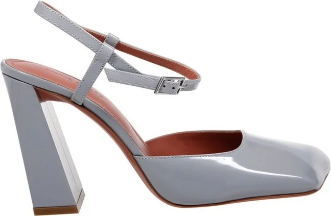 Amina Muaddi Charlotte Square-Toe Pumps