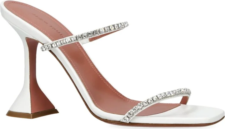 Amina Muaddi Crystal-Embellished Gilda Mules 105 - Image 3