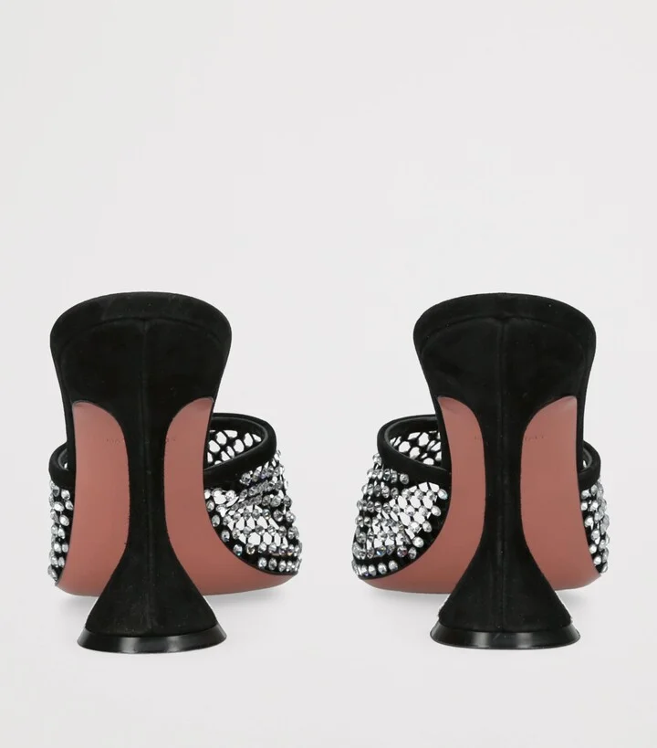 Amina Muaddi Crystal-Mesh Lupita Mules 95 - Image 2