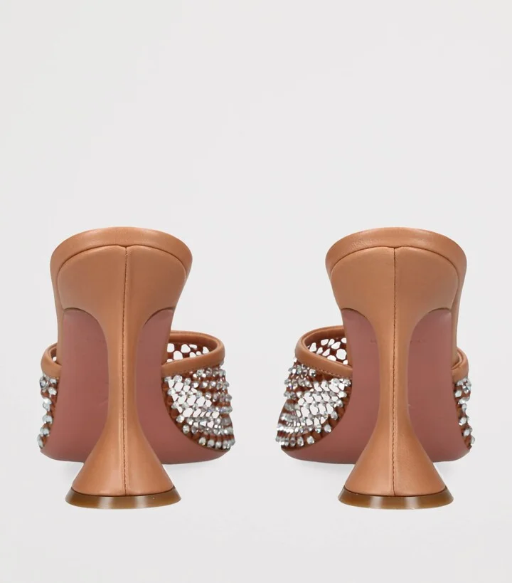 Amina Muaddi Crystal-Mesh Lupita Mules 95 - Image 2