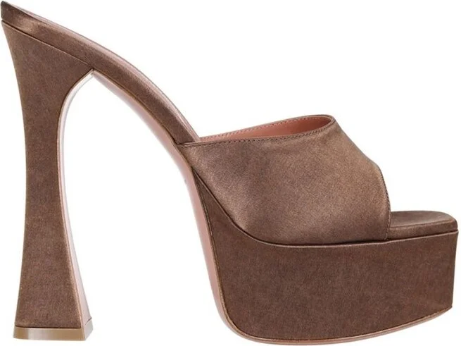 Amina Muaddi Dalida Slip-On Heeled Sandals