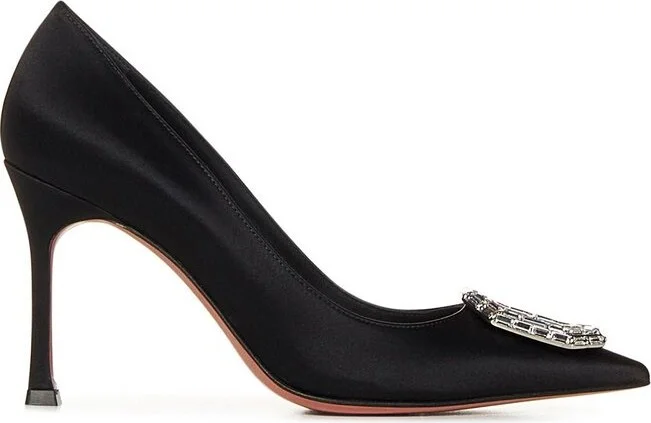 Amina Muaddi Embellished Pointed-Toe Pumps