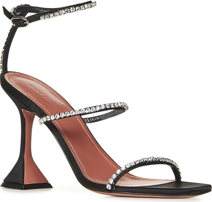 Amina Muaddi Gilda Sandal Satin Sandals - Image 2