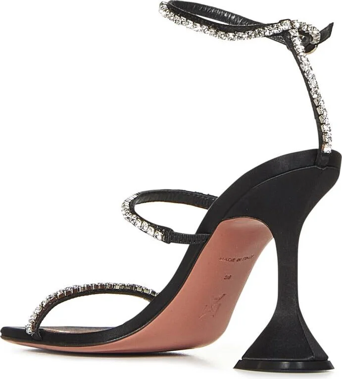 Amina Muaddi Gilda Sandal Satin Sandals - Image 3