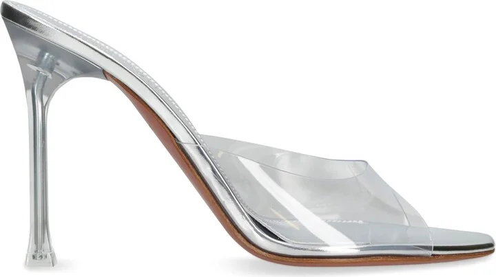 Amina Muaddi Glass Alexa Mules 95