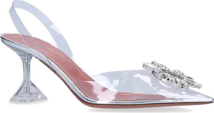 Amina Muaddi Glass Begum Slingback Pumps 70