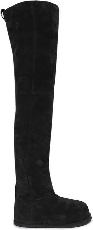 Amina Muaddi Heidi Round Toe Boots