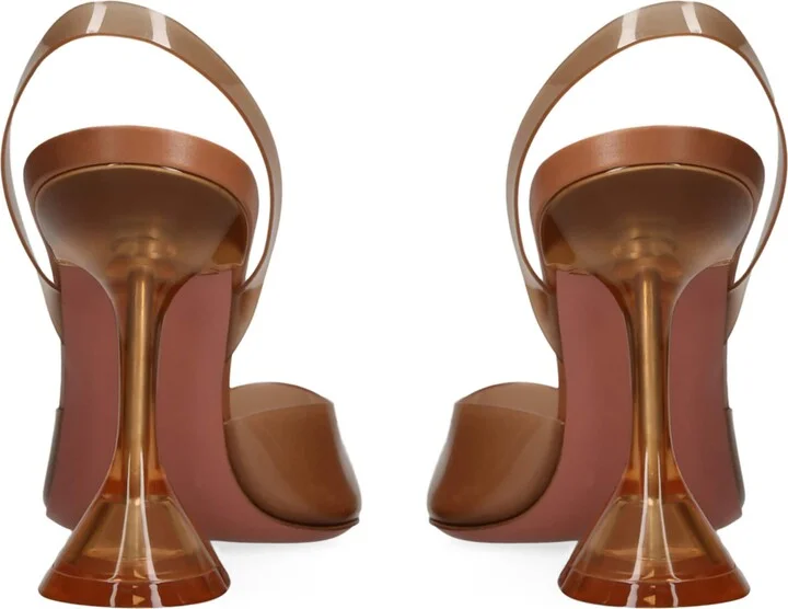Amina Muaddi Holli Glass Slingback Pumps 105 - Image 2