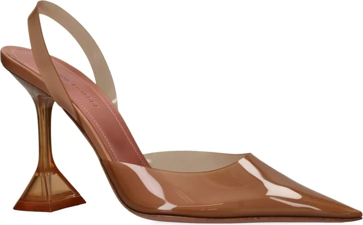 Amina Muaddi Holli Glass Slingback Pumps 105 - Image 3