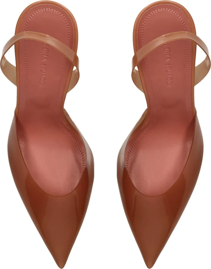 Amina Muaddi Holli Glass Slingback Pumps 105 - Image 4