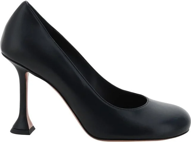 Amina Muaddi Iris Round-Toe Pumps