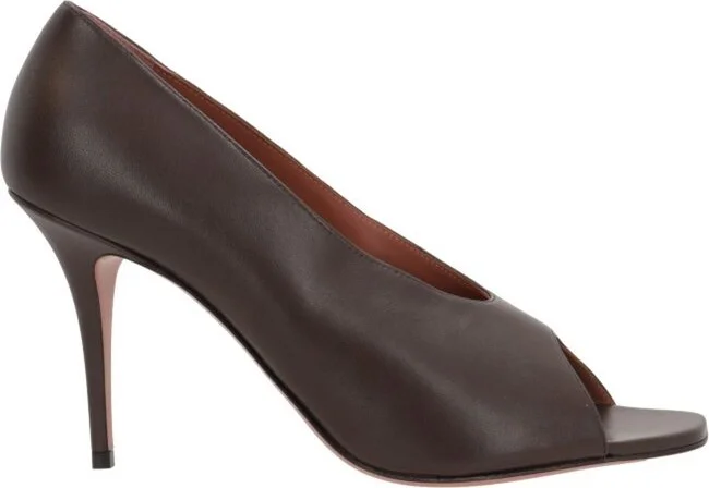 Amina Muaddi Julianne Peep Toe Pumps