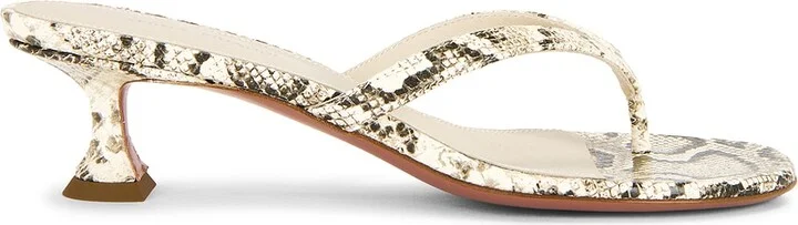 AMINA MUADDI Juliette 45 Thong Sandal in Ivory