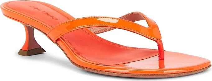 AMINA MUADDI Juliette 45 Thong Sandal in Orange - Image 2