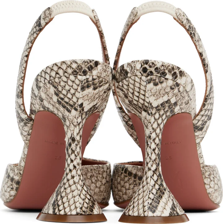 Amina Muaddi Khaki Holli Sling Heels - Image 2