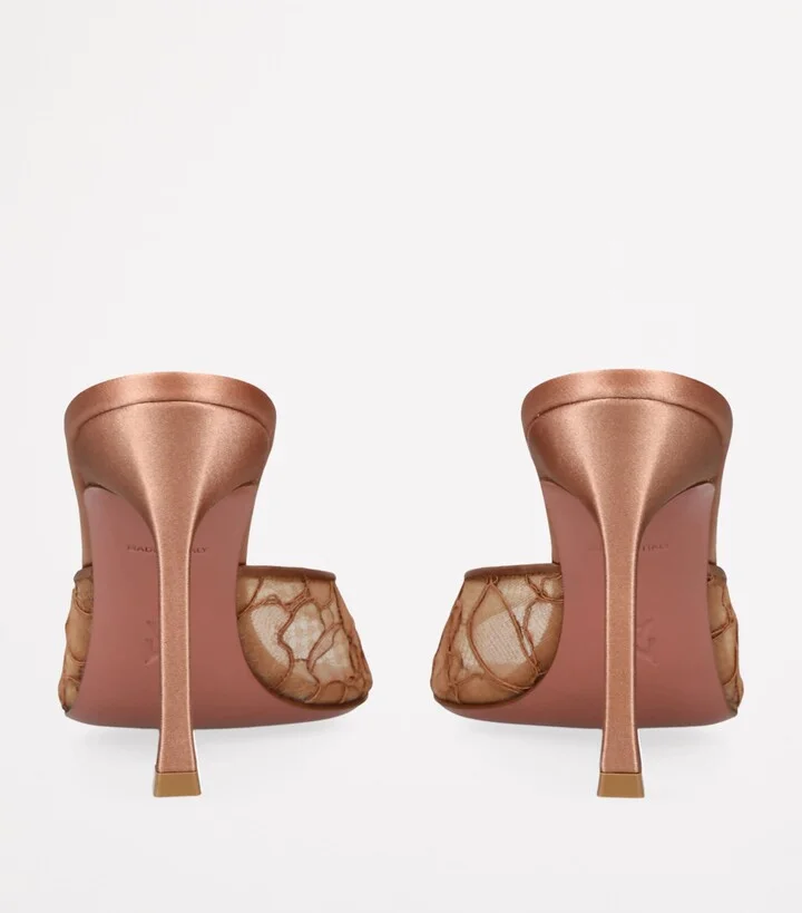 Amina Muaddi Lace Alexa Mules 95 - Image 2
