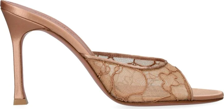 Amina Muaddi Lace Alexa Mules 95