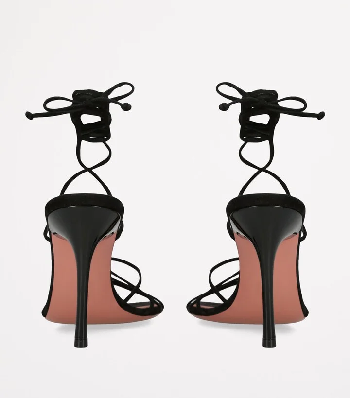Amina Muaddi Lace-Up Lori Sandals 95 - Image 2