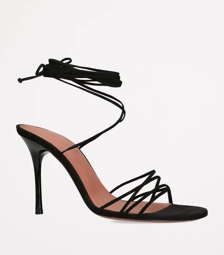 Amina Muaddi Lace-Up Lori Sandals 95 - Image 3