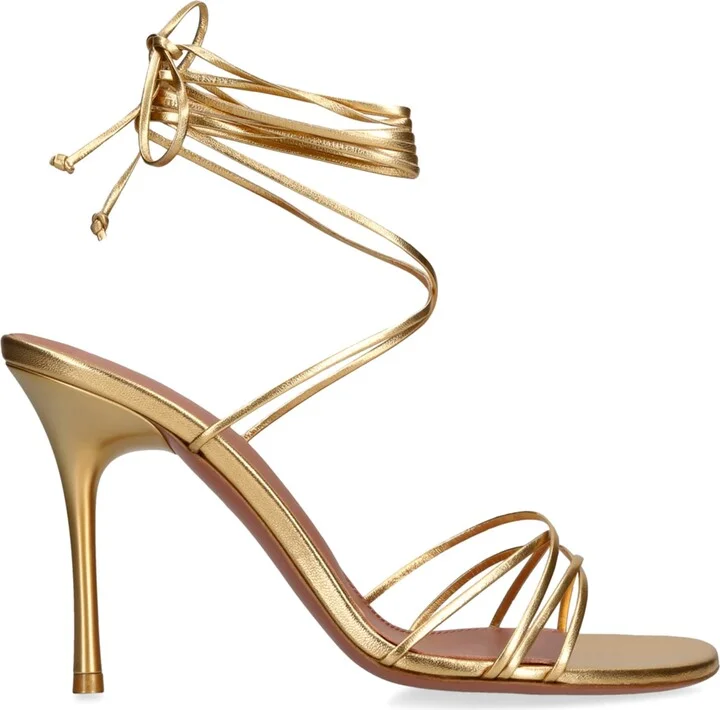 Amina Muaddi Lace-Up Lori Sandals 95