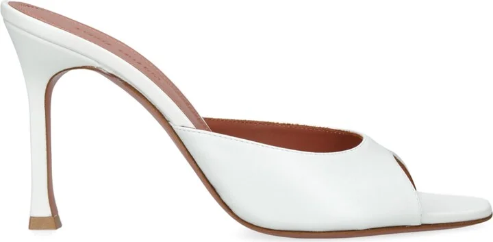 Amina Muaddi Leather Alexa Heeled Mules 95