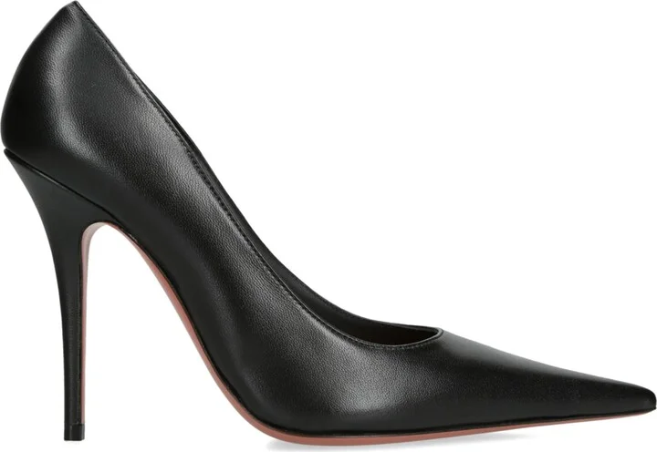 Amina Muaddi Leather Barbara Pumps 105