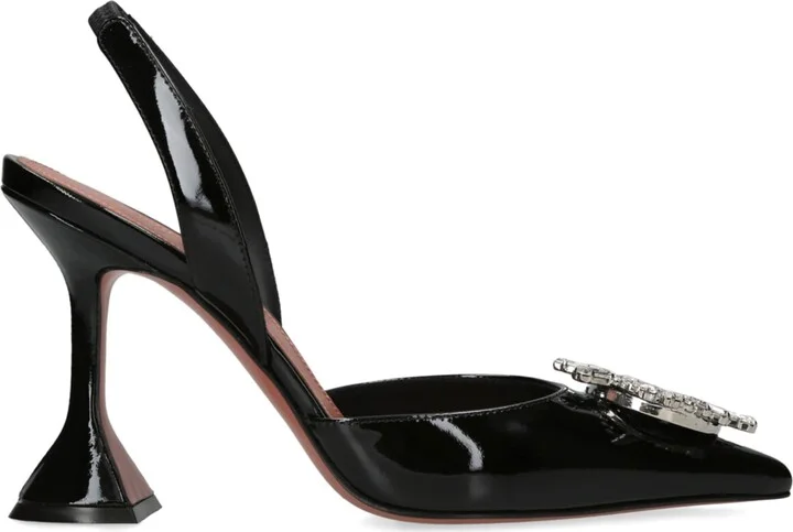 Amina Muaddi Leather Begum Slingback Pumps 95
