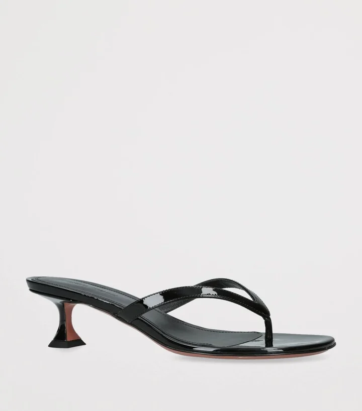 Amina Muaddi Leather Juliette Sandals 45 - Image 3