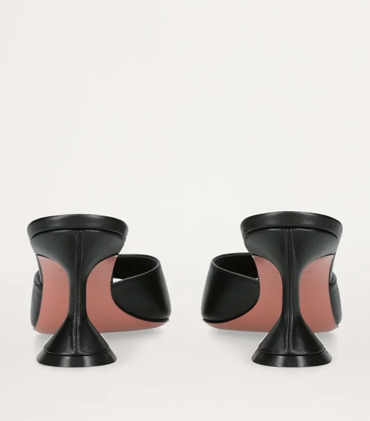 Amina Muaddi Leather Lupita Mules 70 - Image 2